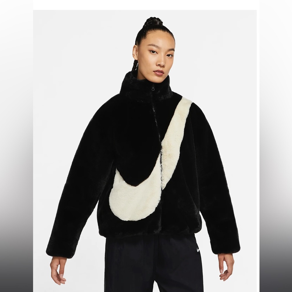 Nike Faux Fur Swoosh Jacket